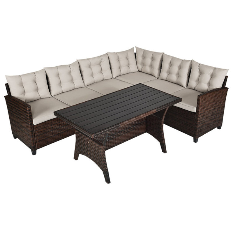 6 - Person Patio Conversation Sets with Cushions