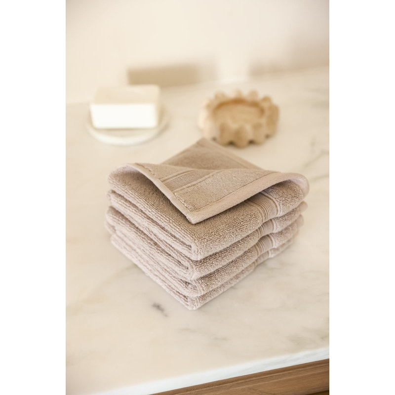 Luxe, Sand, Washcloths - 4 Pack