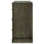 Commode large Seon, 6 tiroirs avec boutons en laiton, bois brun cacao foncé