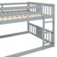 Lit double superposé gris avec - Assure une bonne nuit de sommeil avec une structure en bois de pin pour une utilisation à long terme-1841695211