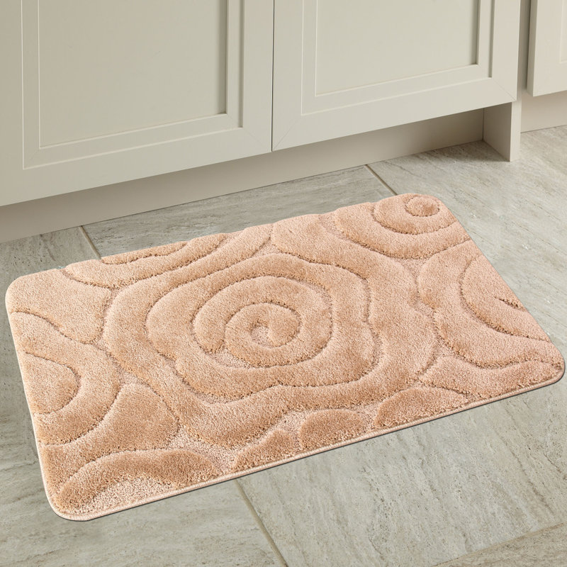 Hardeman Non-Slip Bath Rug, Beige