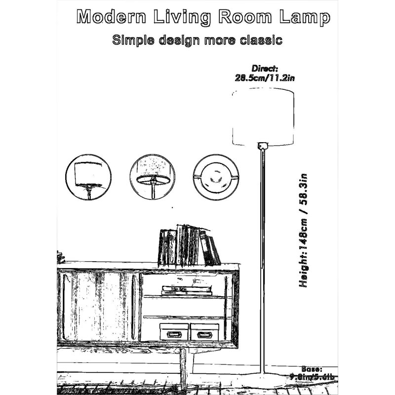 Lampe sur pied Smart Wi-Fi avec Alexa et l'assistant Google, lumière à DEL à intensité variable avec télécommande, conception moderne pour le salon, la chambre à coucher et le bureau