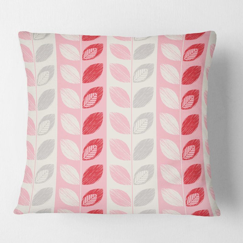 Coussin Botanical Retro Design I - Mid-Century, 18 po x 18 po