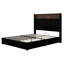 Lit pour grand lit avec port USB et veilleuse, lit plateforme à oreilles avec tablette de tête de lit, lit moelleux capitonné en velours-288760525-288760527