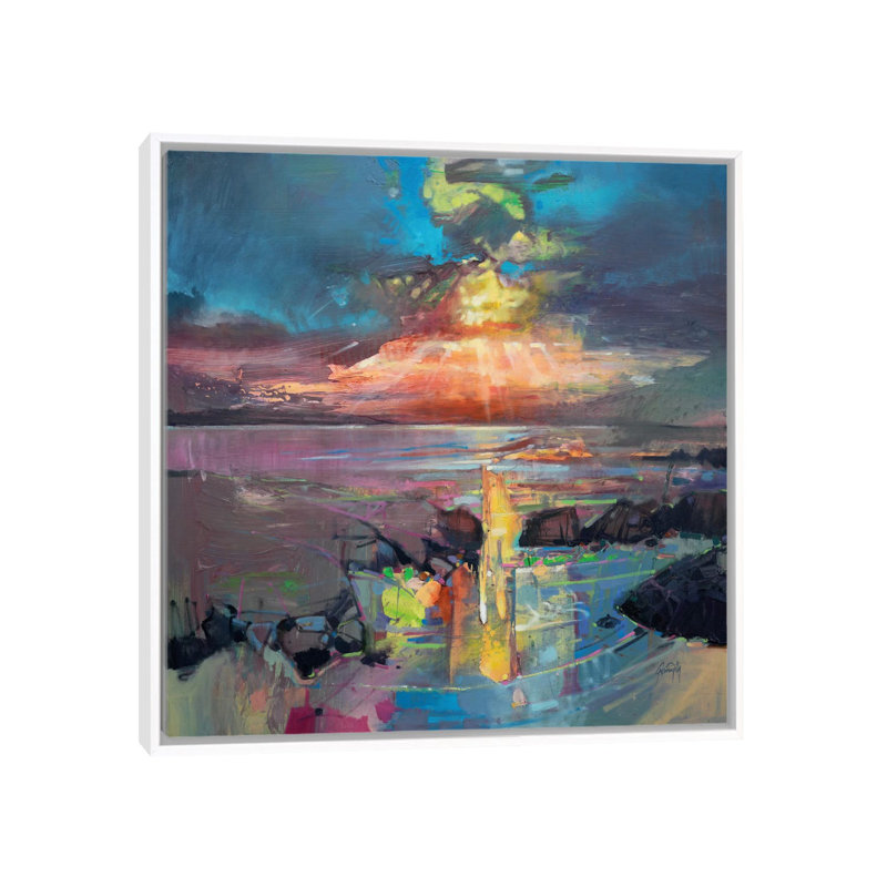 " Harris Sky " by Scott Naismith, No Mat, White Framed Canvas, 37" H x 37" W x 1.5" D
