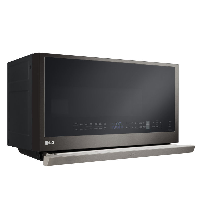 LG 2.1 cu. ft. Smart Over-the-Range Microwave with ExtendaVent 2.0 & EasyClean, Black Stainless Steel
