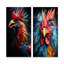 «Blue Rooster Choster Portrait I», ensemble de 2 coq-1778234030-1778234024