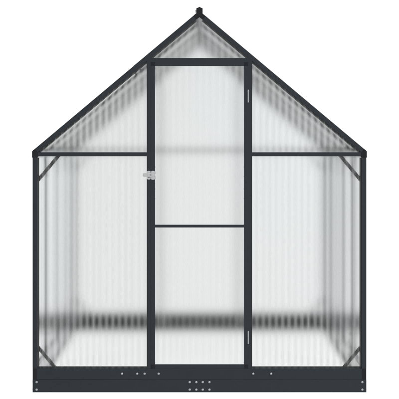 vidaXL Garden Greenhouse Anthracite Aluminum and Galvanised Steel Outdoor, 207cm H x 183.5cm W x 243.5cm D