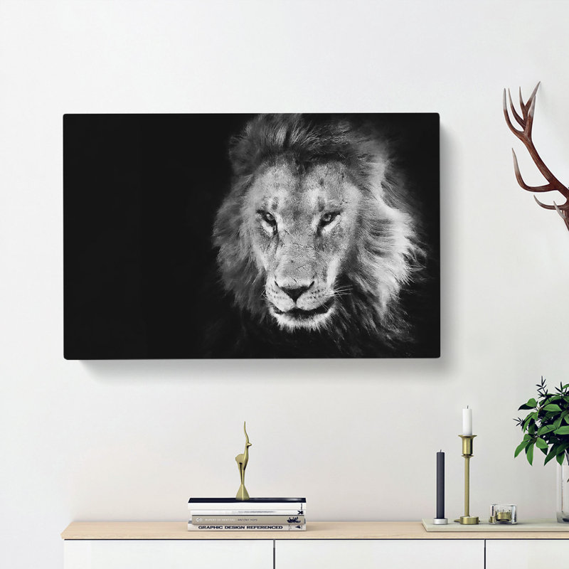 Portrait Of A Lion - Wrapped Canvas, 40cm H x 60cm W x 3cm D