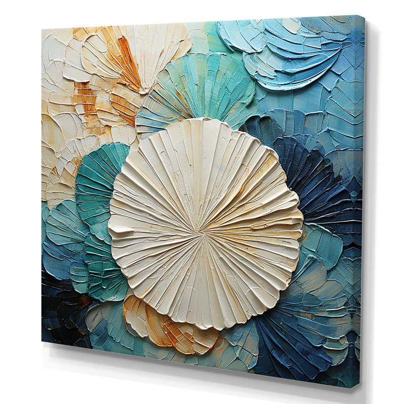 «Coastal Mosaic Seacreatures» sur toile, Toile tendue, H 36 po x l 36 po x P 1,5 po