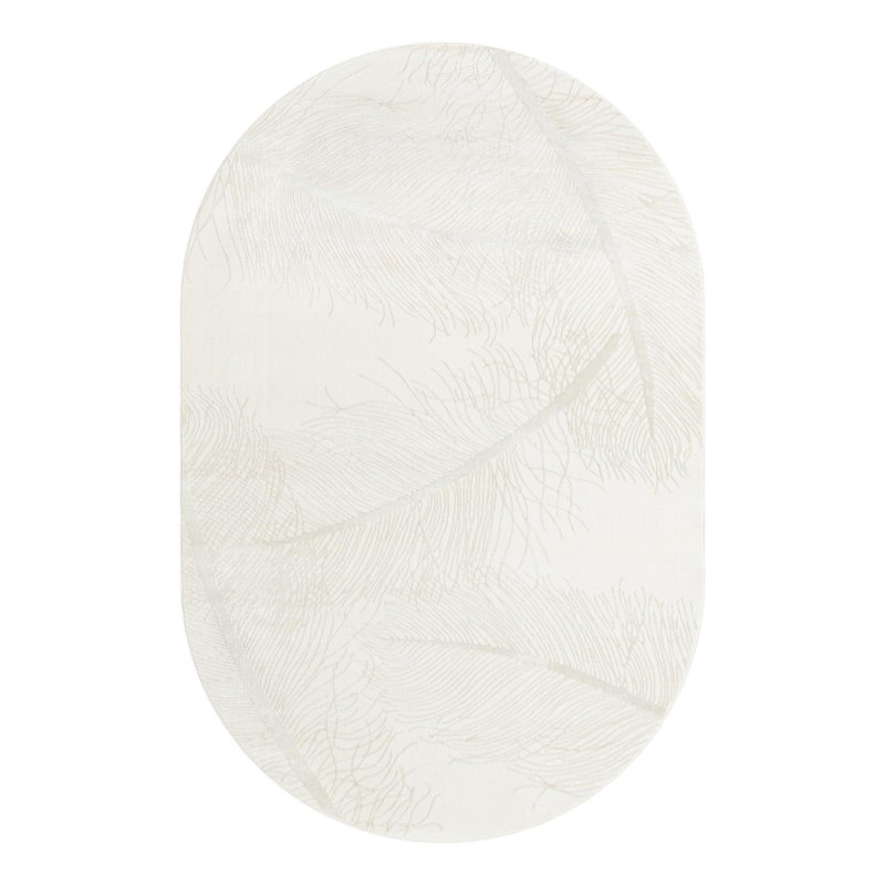 Floral Indoor Rug, Oval 5'3" x 8'