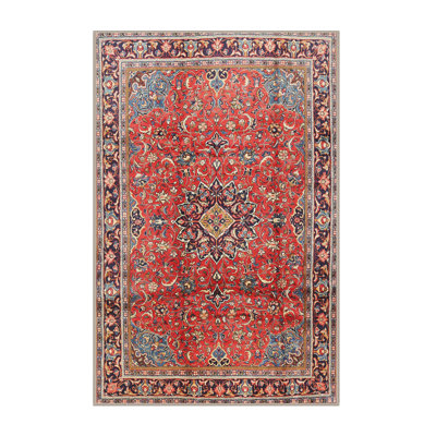 Tapis traditionnel bleu / rouge Haileyville