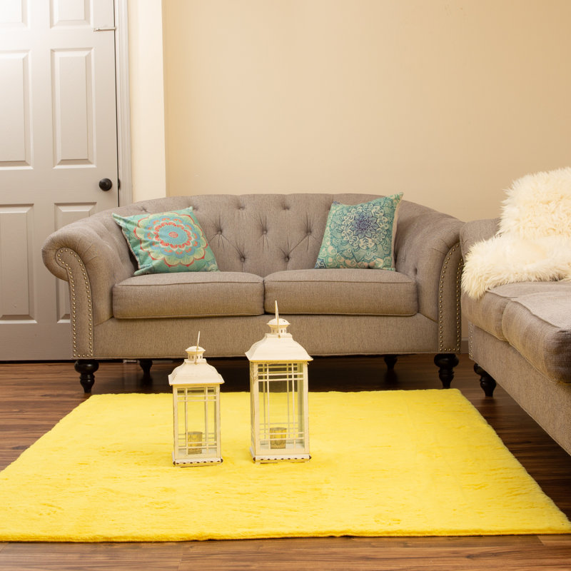 Tapis jaune Basilico, Rectangle 5 pi 3 po x 7 pi