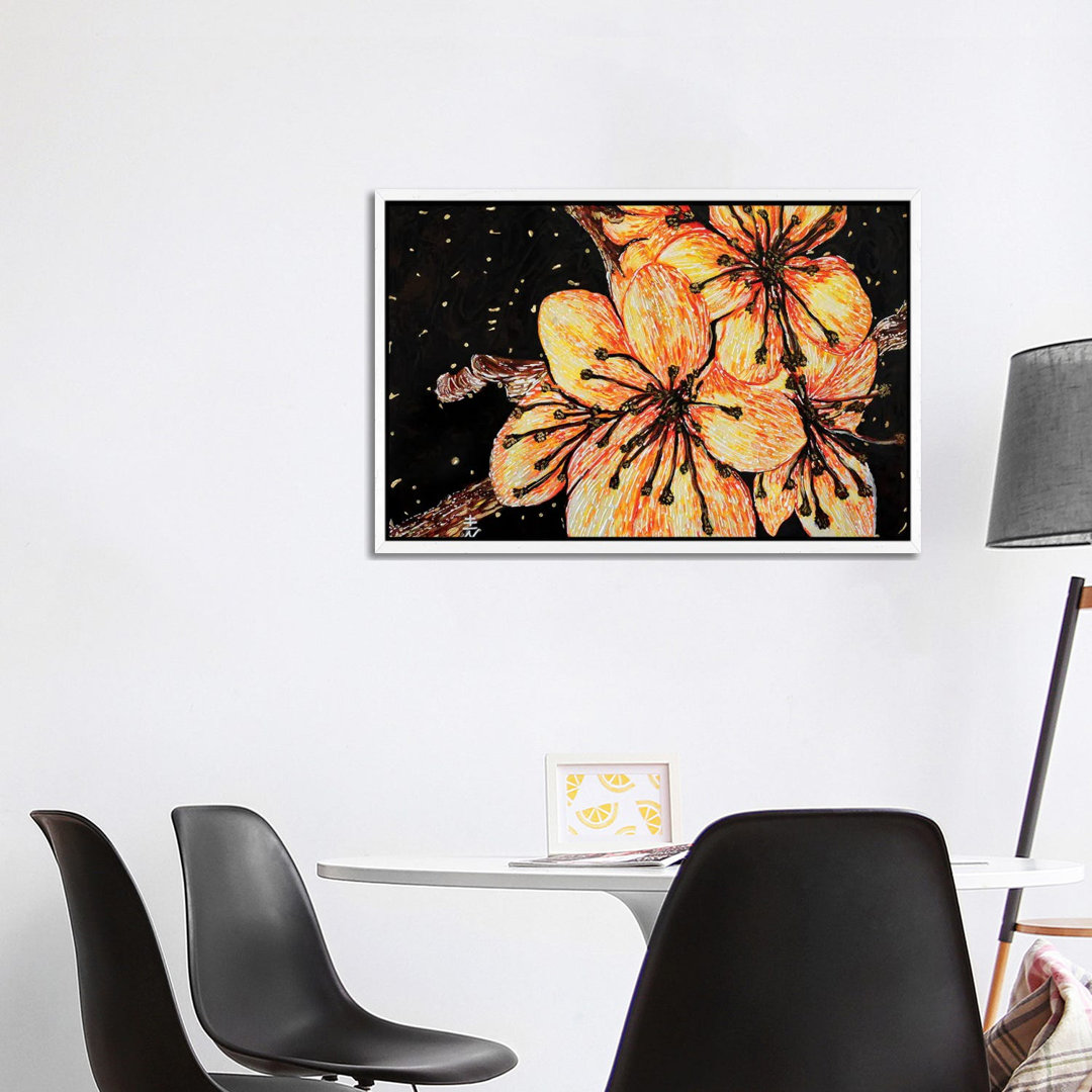 Goldener Ukon Sakura von Vincent Keele - Galerie-verpackte Leinwand Giclée auf Leinwand