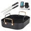Viking Hard Anodized Roaster W/copper Handles And Double Bonus (2pc Carving Set And Thermometer)