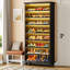 Armoire de rangement à chaussures en bois avec éclairage DEL-1245516741