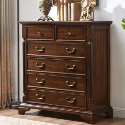 Commode décorative en bois massif de style rétro pour hall d'entrée