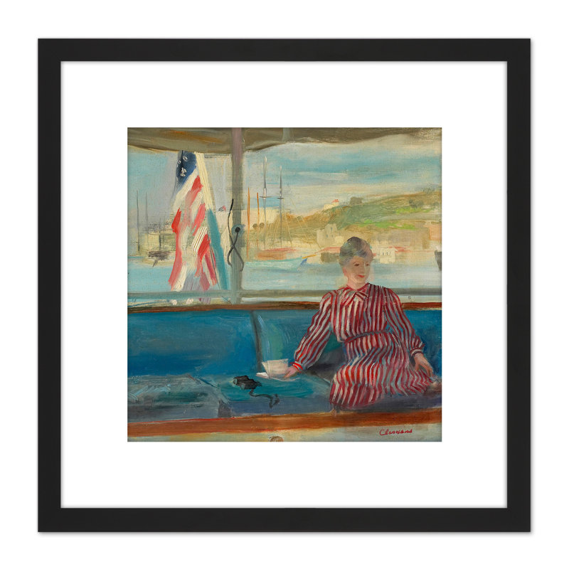 Mrs Clark on Yacht 1947 1 Piece Single Picture Frame Wall Art