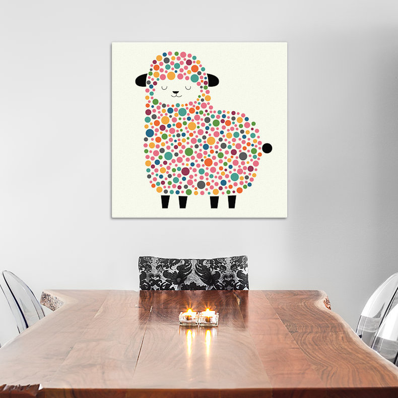 Art sur toile Adda Bubble Sheep, H 18 po x l 18 po x P 1,5 po