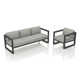 Smith Patio Sofa and Lounge Chair with Sunbrella® Cushions
