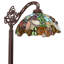 60"H Victoria Brown Candlestick Base With Stained Glass Dome Shade Floor Lamp - 