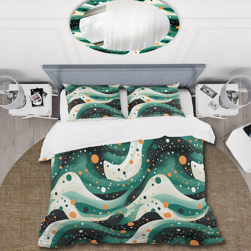 Nomadic Whirls Polka Dots Pattern III - Ensemble de housse de couette à pois