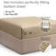 Drap-housse 100% coton seulement, literie de luxe à densité de tissage 400 fils, doux et respirant, matelas à poches profondes de 8 à 16 pouces-103254577-103254578