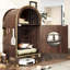 21 Cat Bed And Litter Box Enclosure Two-Level Retreat For Cats Modern Arch Design Material With Non-Slip Metal Covers Space Long-Lasting