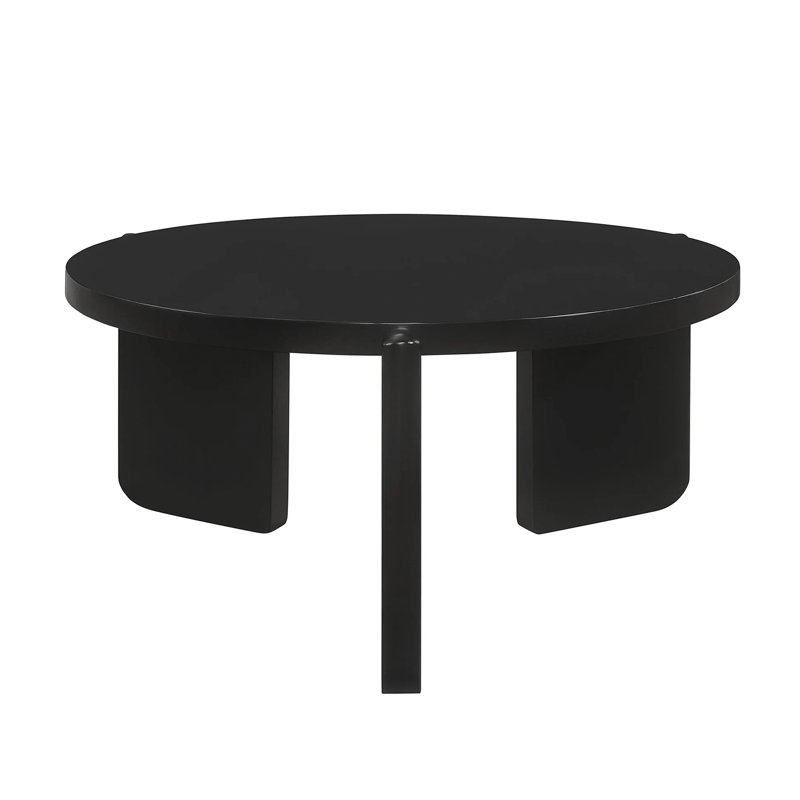 Round Top Coffee Table In Black