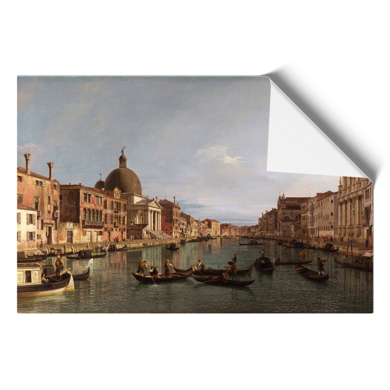 The Grand Canal In Venice by Giovanni Canaletto - No Frame Painting, 42cm H x 59cm W x 0.1cm D