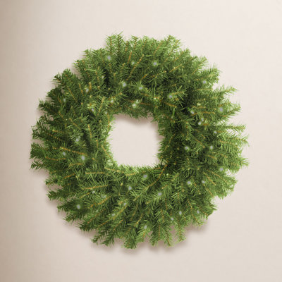 The Holiday Aisle® Norwood Fir Wreath with Twinkly LED Lights