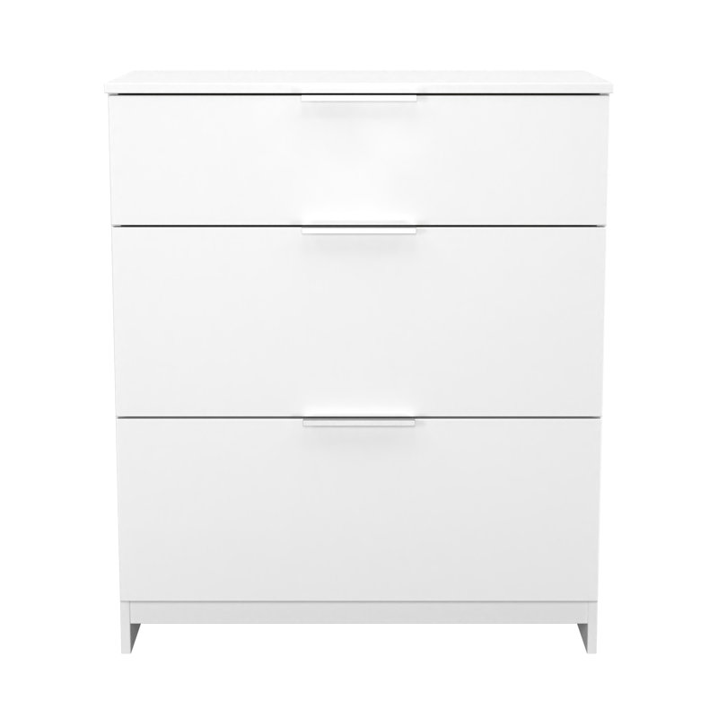 Fully Assembled Lemeiux 3 - Drawer Chest of Drawers, White