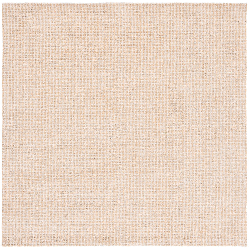 Tapis beige touffeté à la main Marlinde, Carré 6 pi