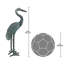 Curved Neck Crane Bronze Piped Statue-9559102