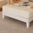 Twin Size Deluxe Bed Frame With Headboard With Solid Wood, No Box Spring Needed,  Easy Assembly, White-119619095-119619094