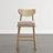 Upholstered Counter Stool with Handwoven Back-66868283