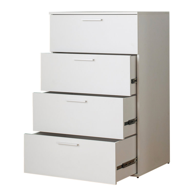 Ensemble de quatre coffres en blanc Oziah avec surface et rangement