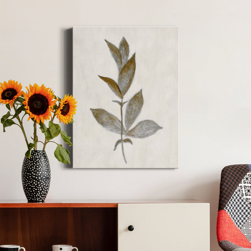 «Bronze Leaf II» par Tava Studios, reproduction d'art sur toile tendue, H 40 po x l 30 po x P 1 po