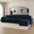 Velvet & Plush Corduroy Fabric Sofa L-Shaped Living Room Couch Large Modular Sectional Sofa With Movable Ottoman-474539438