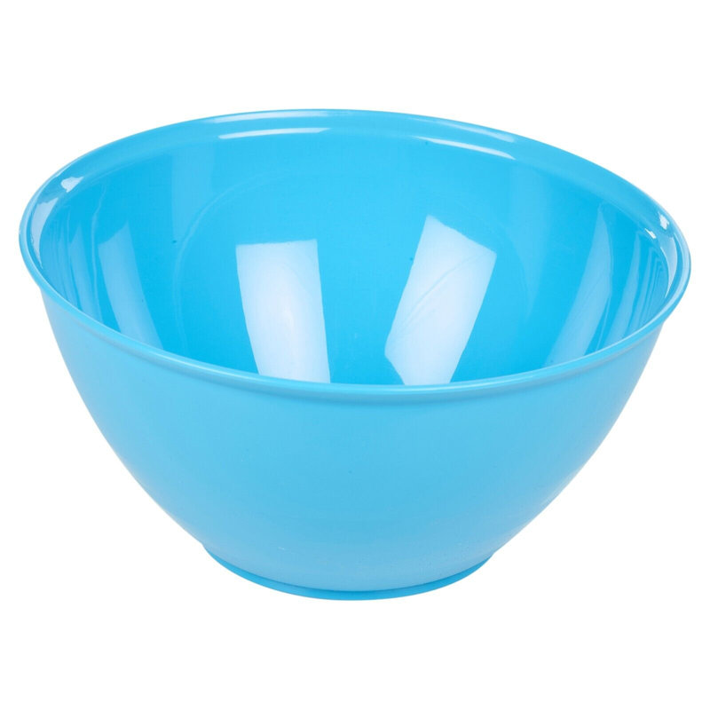 3 Pcs Durable Plastic Colourful Mixing Bowls Set Microwave & Dishwasher Safe, Blue