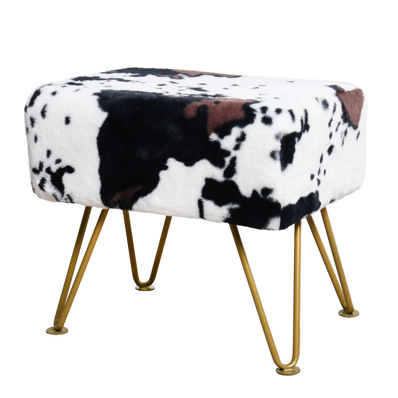 48.3cm Wide Rectangle Animal Print Footstool Ottoman