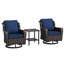 Ensemble de 3 chaises pivotantes en rotin de patio-268821971-293277716