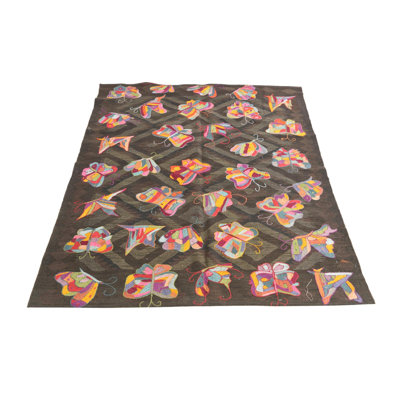 4'6 x 5'11 Puleo Dark Brown Rug