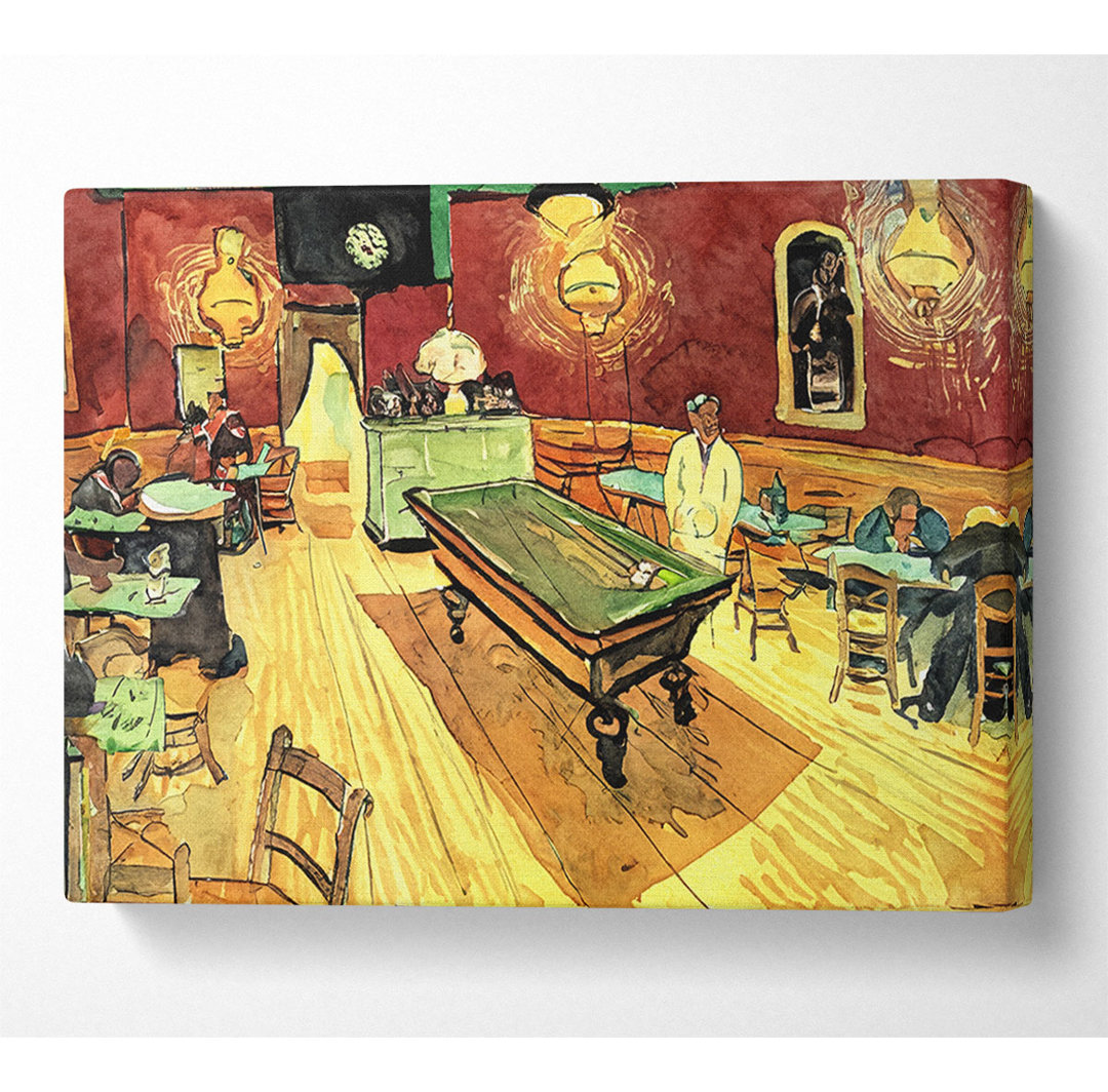 Van Gogh Das Nachtcafé auf dem Place Lamartine in Arles - Leinwanddrucke auf Leinwand