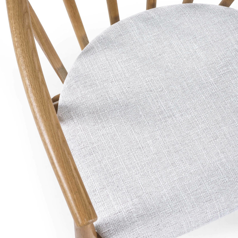 Rory 45.6cm H Fabric Upholstered Spindle Side Chair in Brown