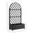 Round Metal Planter Box with Trellis, Raised Garden Bed for Climbing Plants, Vegetables, and Vines, Featuring Drainage Holes, Lockable Wheels, and Privacy Screen