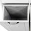 Armoire de buanderie avec portes et tablette, panier à linge inclinable, plusieurs espaces de rangement, style autoportant, tablette ouverte, tablette réglable-503512984