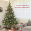 Arbre de Noël en cèdre réaliste de 7 pi avec 2901 pointes, assemblage facile et branches ignifuges pour un décor des Fêtes en toute sécurité
