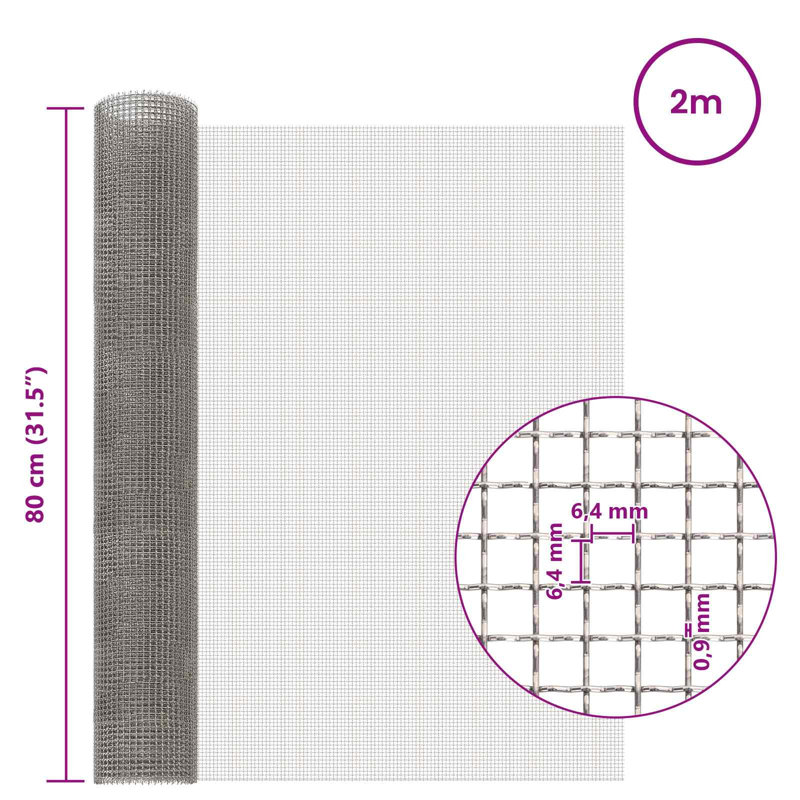 Stainless Steel Fence Panels Fencing, 200cm H x 80cm W