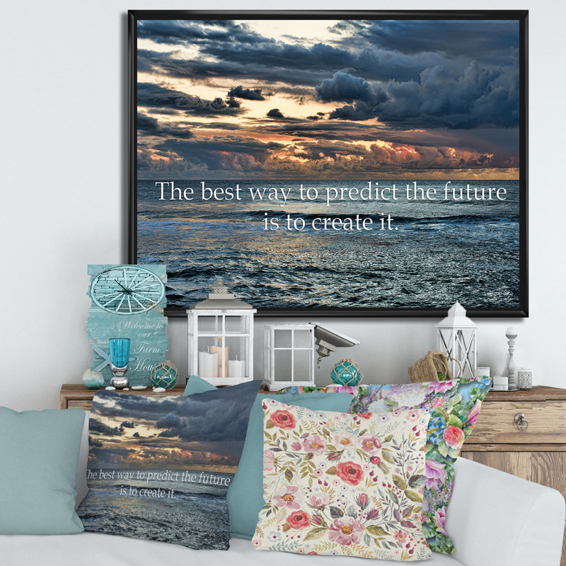 La meilleure façon de prédire l'avenir est de la créer - Art textuel sur toile, H 12 po x l 20 po x p 1 po